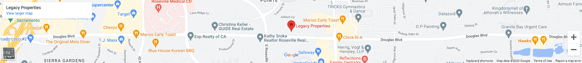 A map of the location of kathy sroka realtor roseville real estate.